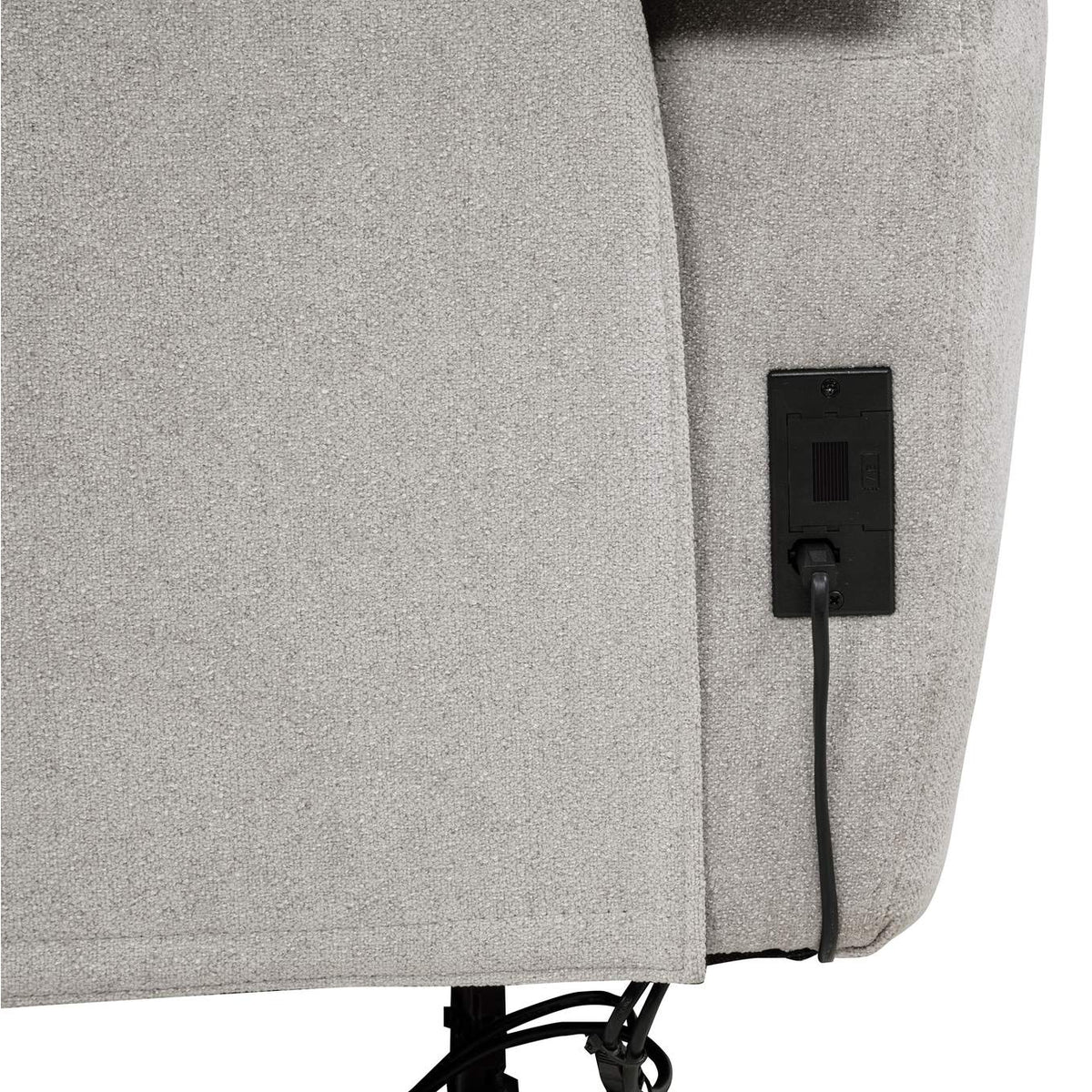 610521P Sylmar Chenille Upholstered Power Reclining Sofa Dove Grey