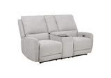 610522P Sylmar Chenille Upholstered Power Reclining Loveseat Dove Grey