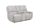 610522P Sylmar Chenille Upholstered Power Reclining Loveseat Dove Grey