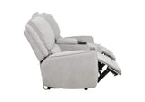 610522P Sylmar Chenille Upholstered Power Reclining Loveseat Dove Grey