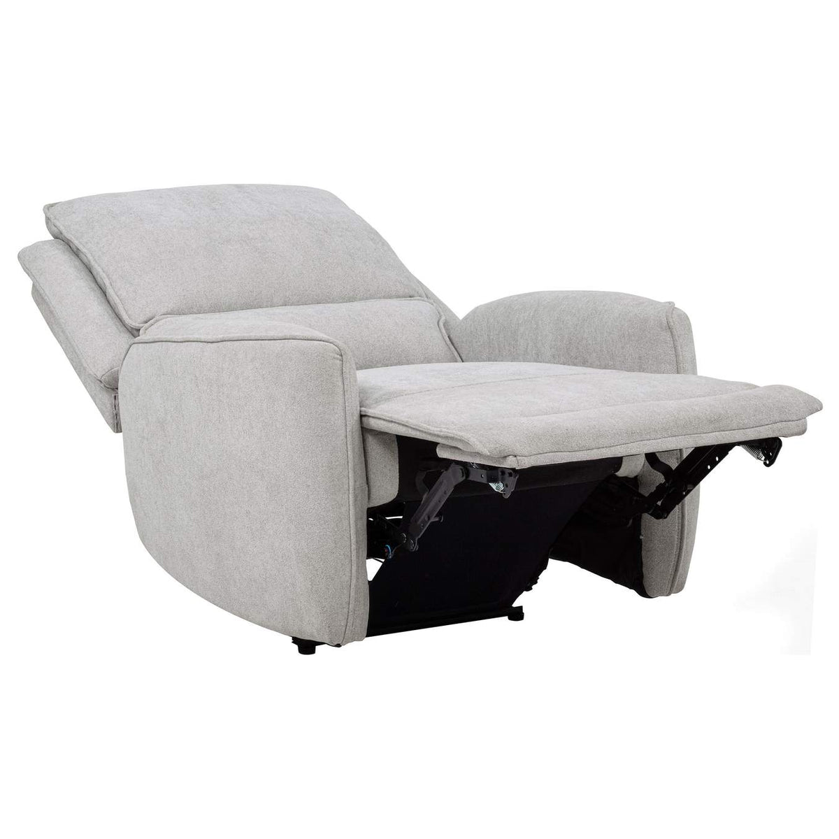 610523P Sylmar Chenille Upholstered Power Recliner Dove Grey