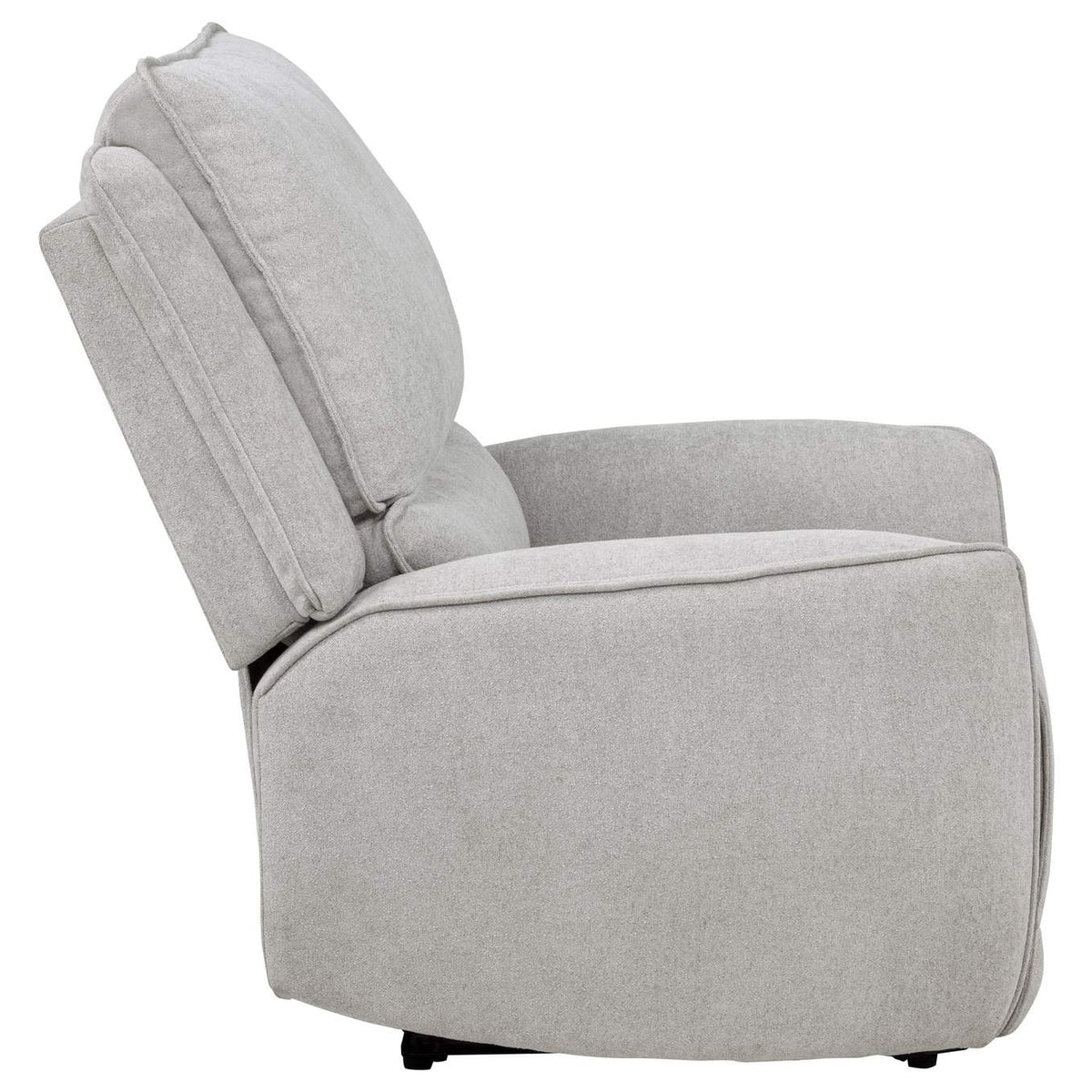 610523P Sylmar Chenille Upholstered Power Recliner Dove Grey