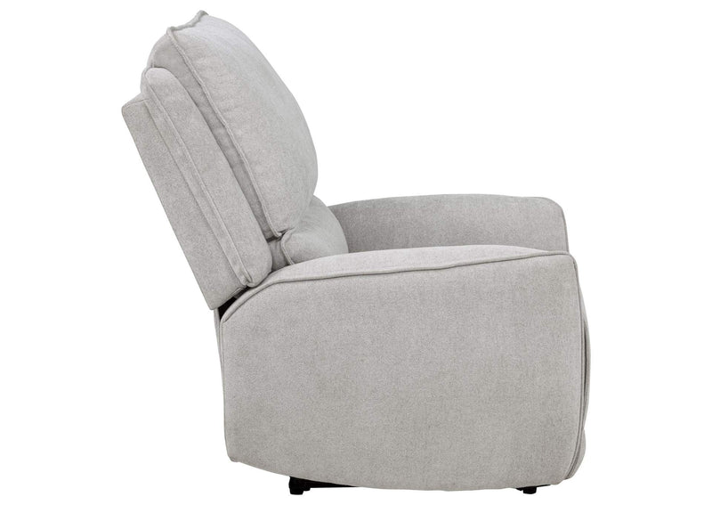 610523P Sylmar Chenille Upholstered Power Recliner Dove Grey