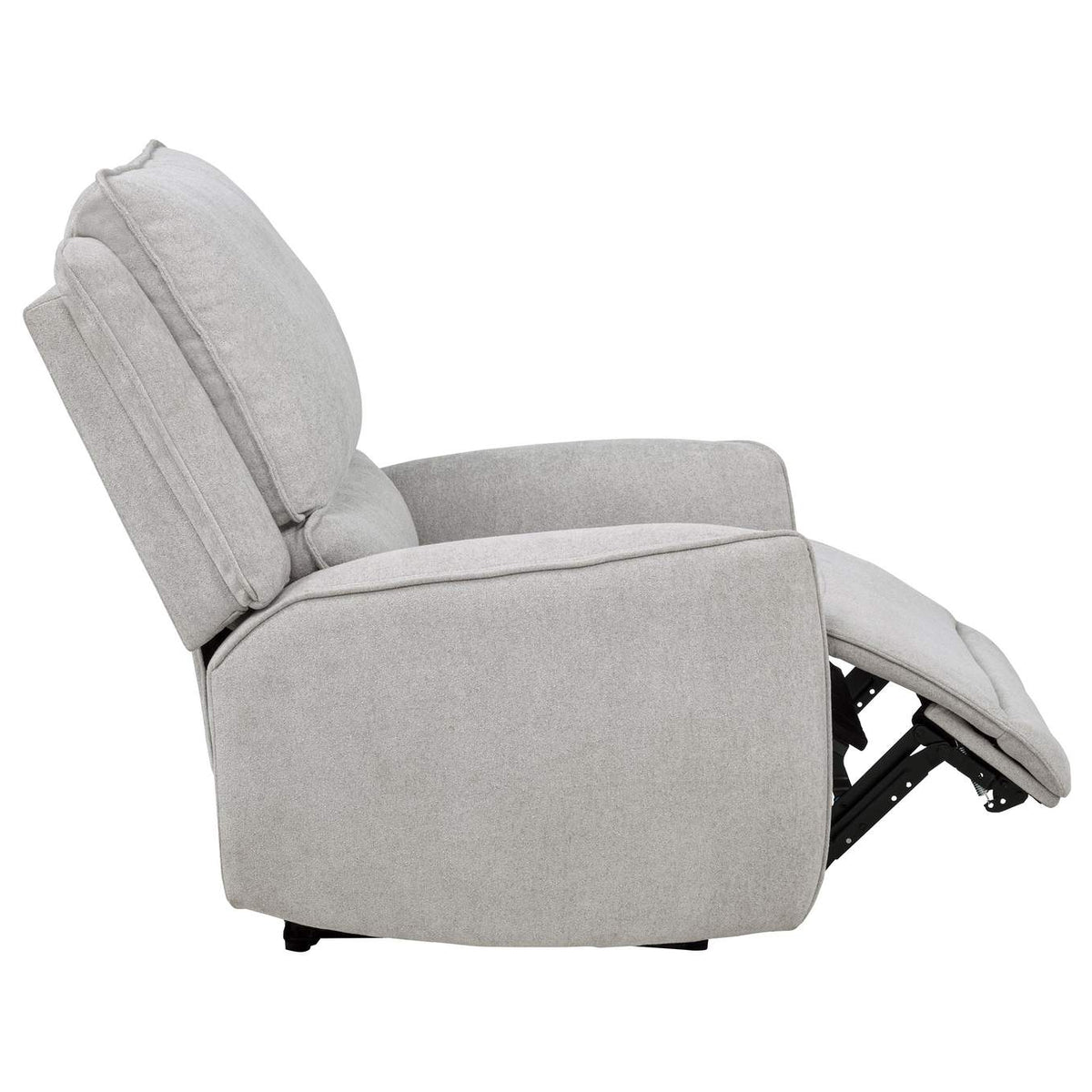610523P Sylmar Chenille Upholstered Power Recliner Dove Grey