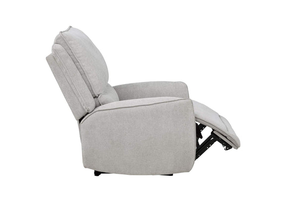 610523P Sylmar Chenille Upholstered Power Recliner Dove Grey