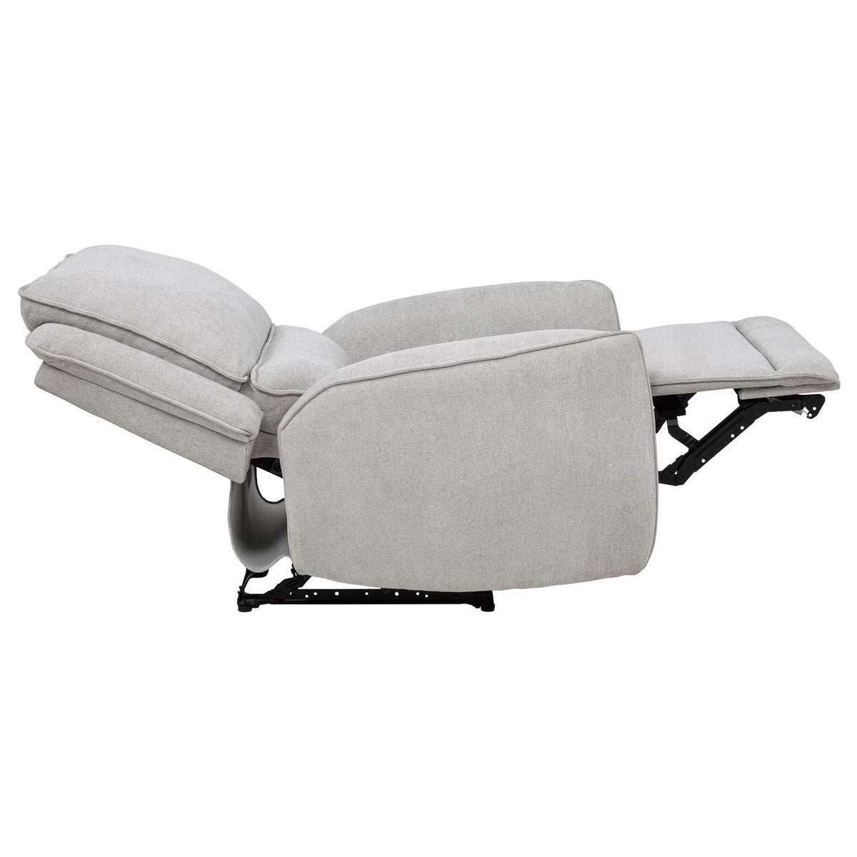 610523P Sylmar Chenille Upholstered Power Recliner Dove Grey