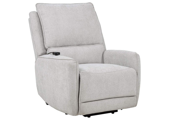 610524PP Sylmar Chenille Upholstered Dual Power Lift Recliner Dove Grey