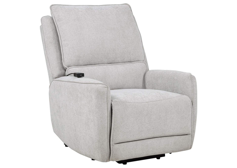 610524PP Sylmar Chenille Upholstered Dual Power Lift Recliner Dove Grey