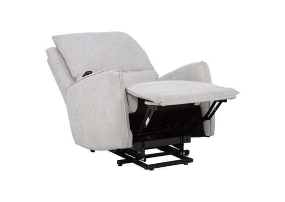610524PP Sylmar Chenille Upholstered Dual Power Lift Recliner Dove Grey
