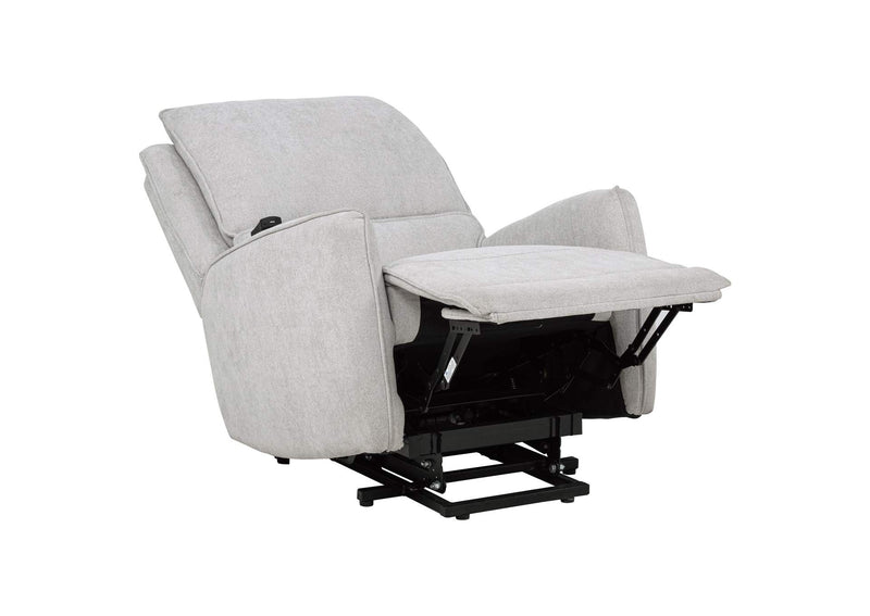 610524PP Sylmar Chenille Upholstered Dual Power Lift Recliner Dove Grey