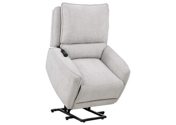 610524PP Sylmar Chenille Upholstered Dual Power Lift Recliner Dove Grey