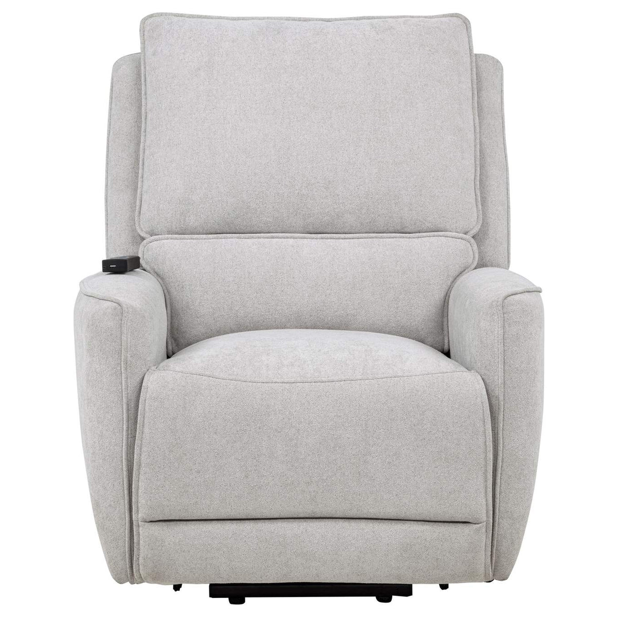 610524PP Sylmar Chenille Upholstered Dual Power Lift Recliner Dove Grey
