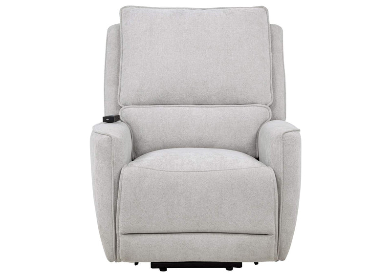610524PP Sylmar Chenille Upholstered Dual Power Lift Recliner Dove Grey