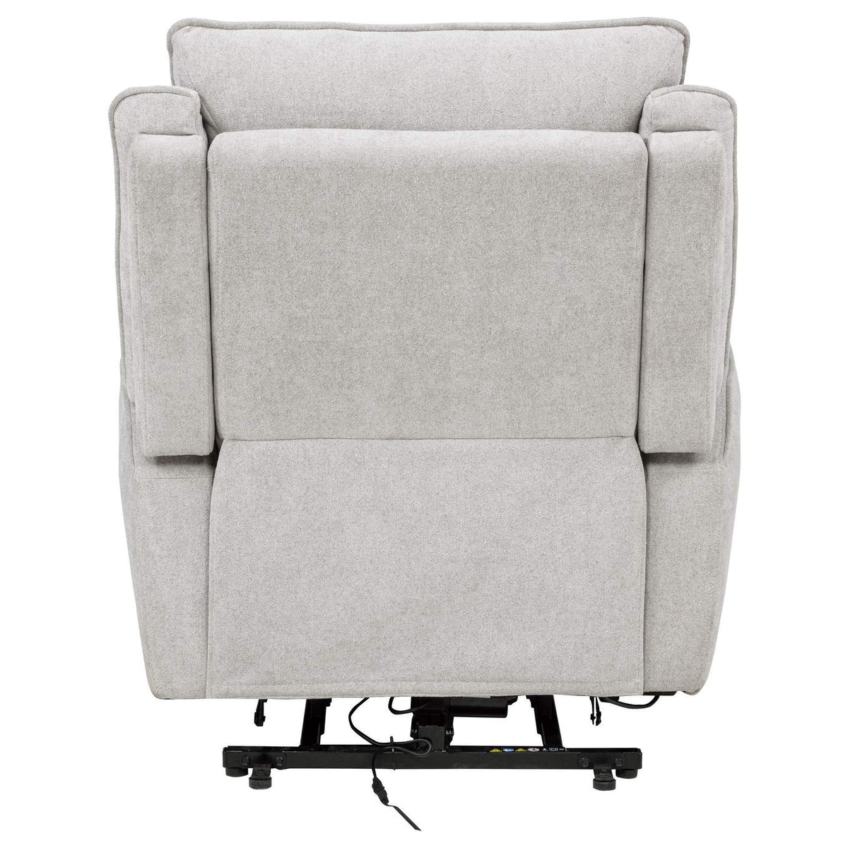 610524PP Sylmar Chenille Upholstered Dual Power Lift Recliner Dove Grey