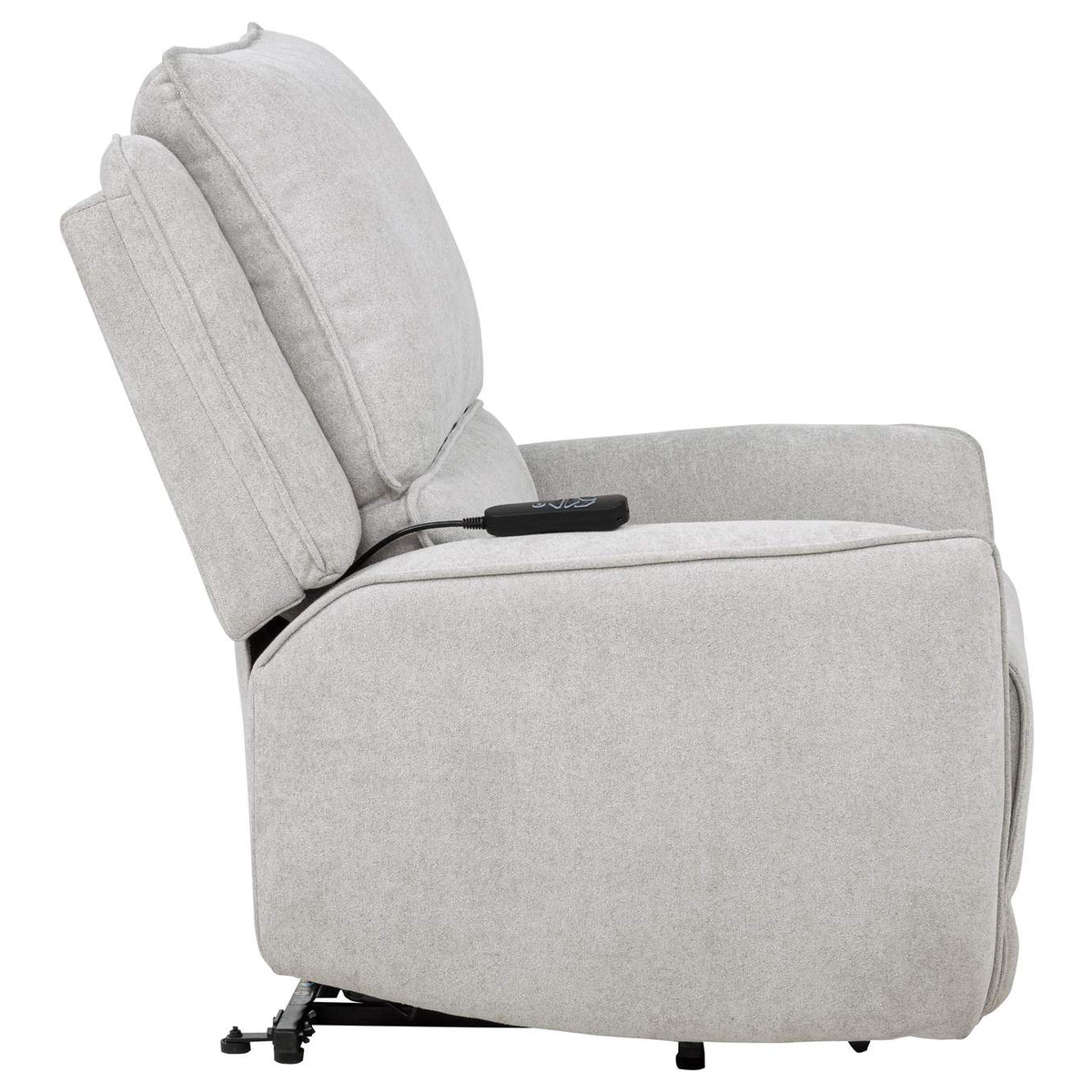 610524PP Sylmar Chenille Upholstered Dual Power Lift Recliner Dove Grey