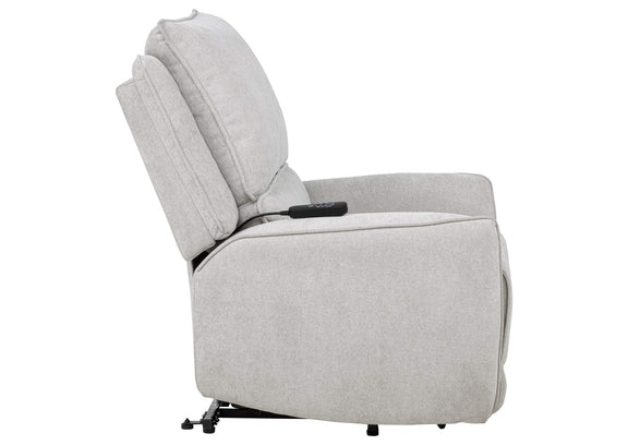 610524PP Sylmar Chenille Upholstered Dual Power Lift Recliner Dove Grey
