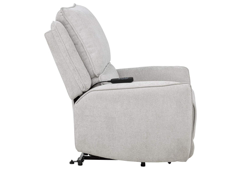 610524PP Sylmar Chenille Upholstered Dual Power Lift Recliner Dove Grey
