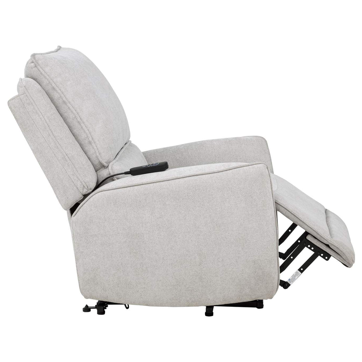 610524PP Sylmar Chenille Upholstered Dual Power Lift Recliner Dove Grey