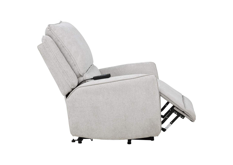610524PP Sylmar Chenille Upholstered Dual Power Lift Recliner Dove Grey
