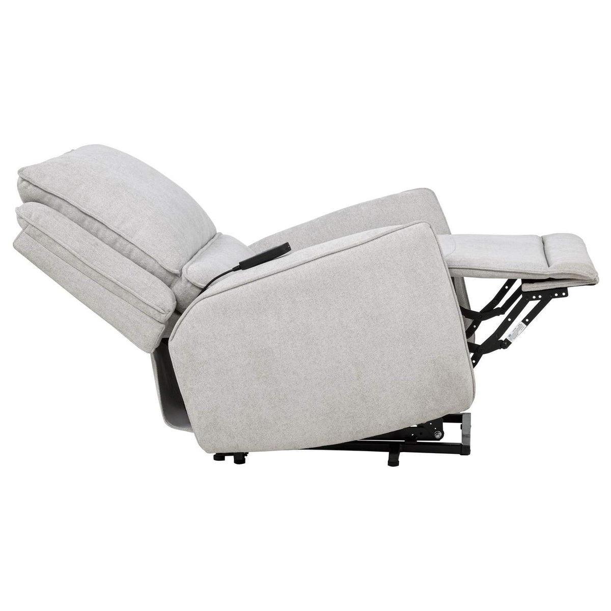 610524PP Sylmar Chenille Upholstered Dual Power Lift Recliner Dove Grey