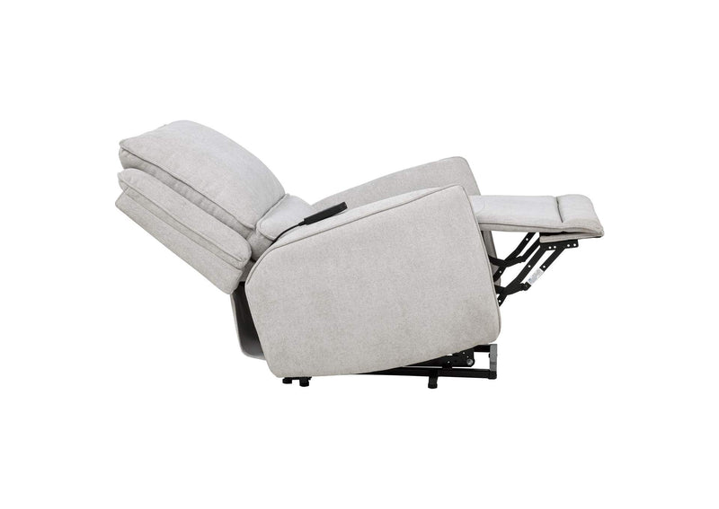 610524PP Sylmar Chenille Upholstered Dual Power Lift Recliner Dove Grey