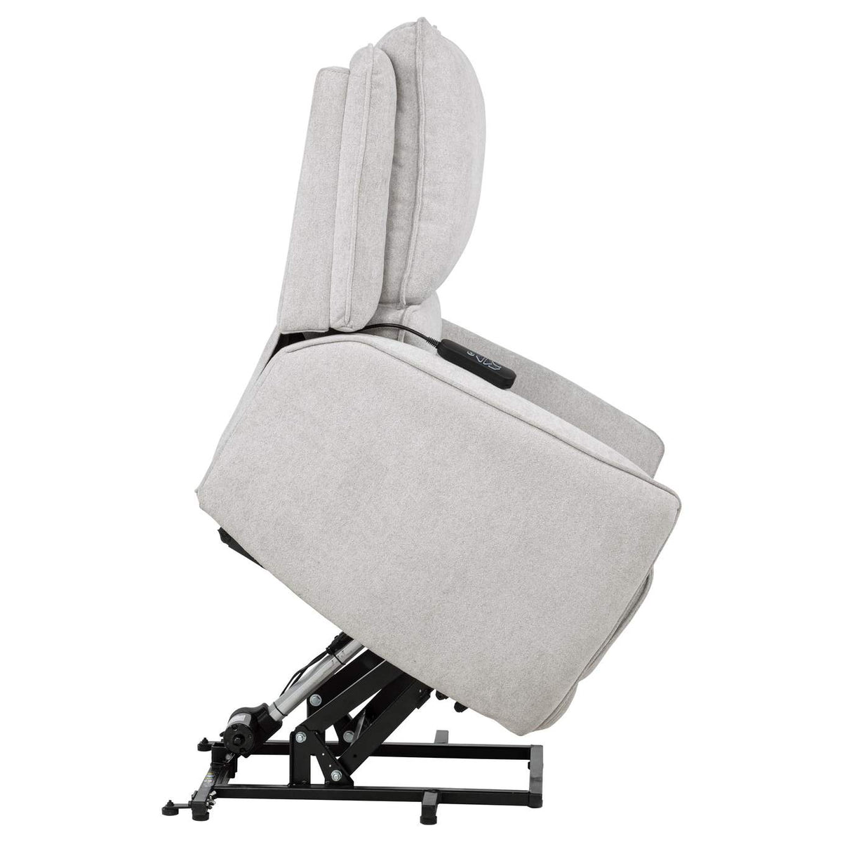 610524PP Sylmar Chenille Upholstered Dual Power Lift Recliner Dove Grey