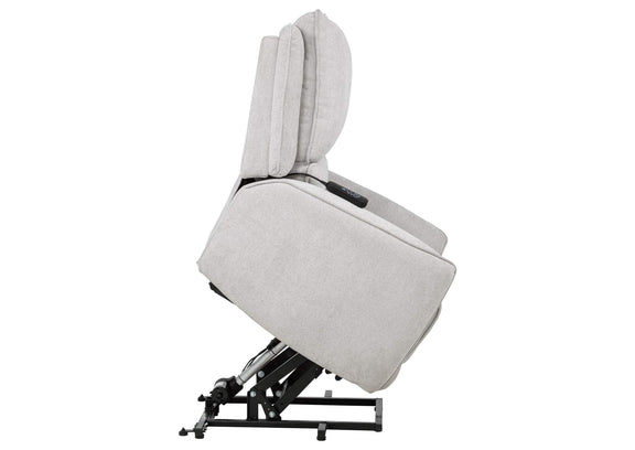 610524PP Sylmar Chenille Upholstered Dual Power Lift Recliner Dove Grey