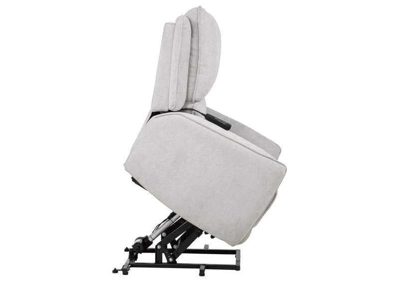 610524PP Sylmar Chenille Upholstered Dual Power Lift Recliner Dove Grey