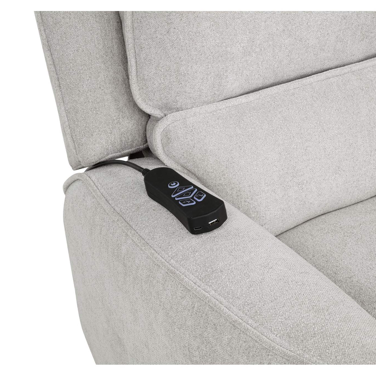 610524PP Sylmar Chenille Upholstered Dual Power Lift Recliner Dove Grey