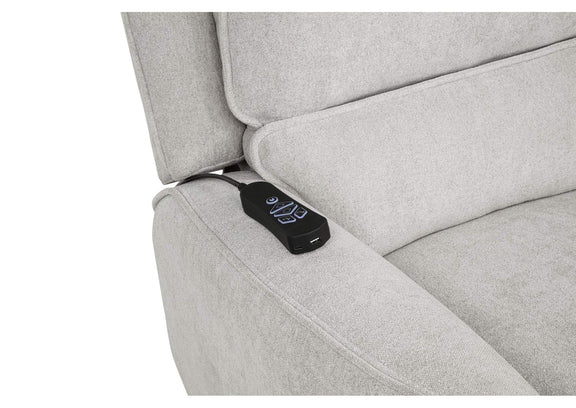 610524PP Sylmar Chenille Upholstered Dual Power Lift Recliner Dove Grey