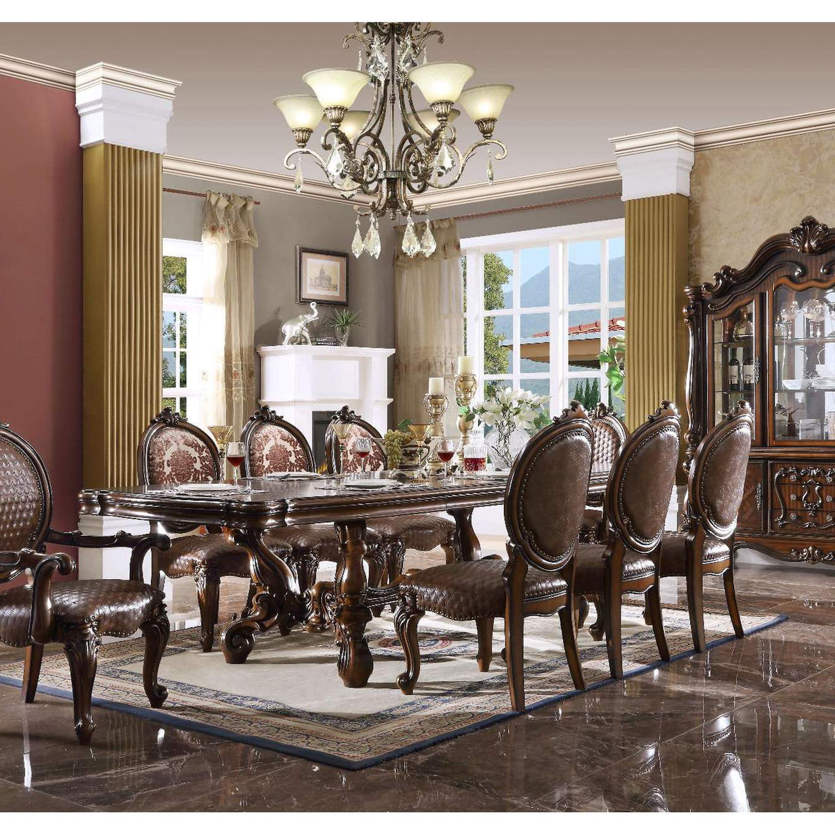 DN01393 Versailles Arm Chair - Set of 2