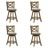 Kodi - Modern Farmhouse Swivel Wood Counter Height Kitchen Bar Stool