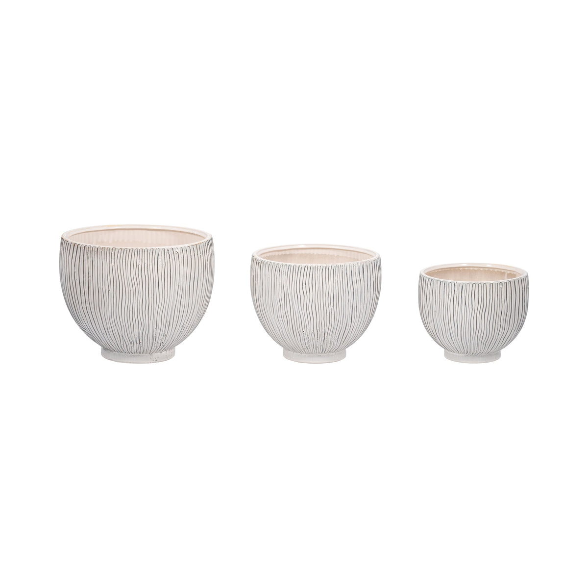 Perryman Ceramic Planters (Set of 3) - White