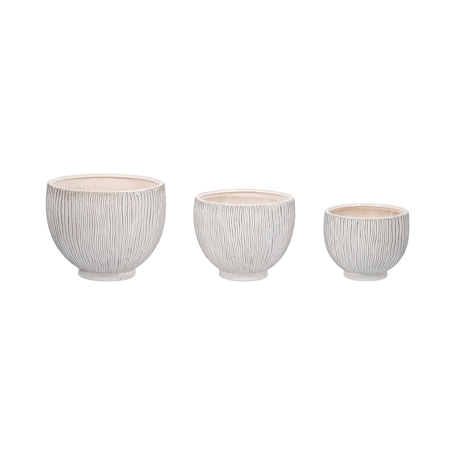 Perryman Ceramic Planters (Set of 3) - White