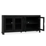 Macarthur - Reclaimed Oak 4 Door Cabinet - Aged Black