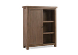 8FJ819BS Autumn Sliding Door Bookcase In Flint Oak