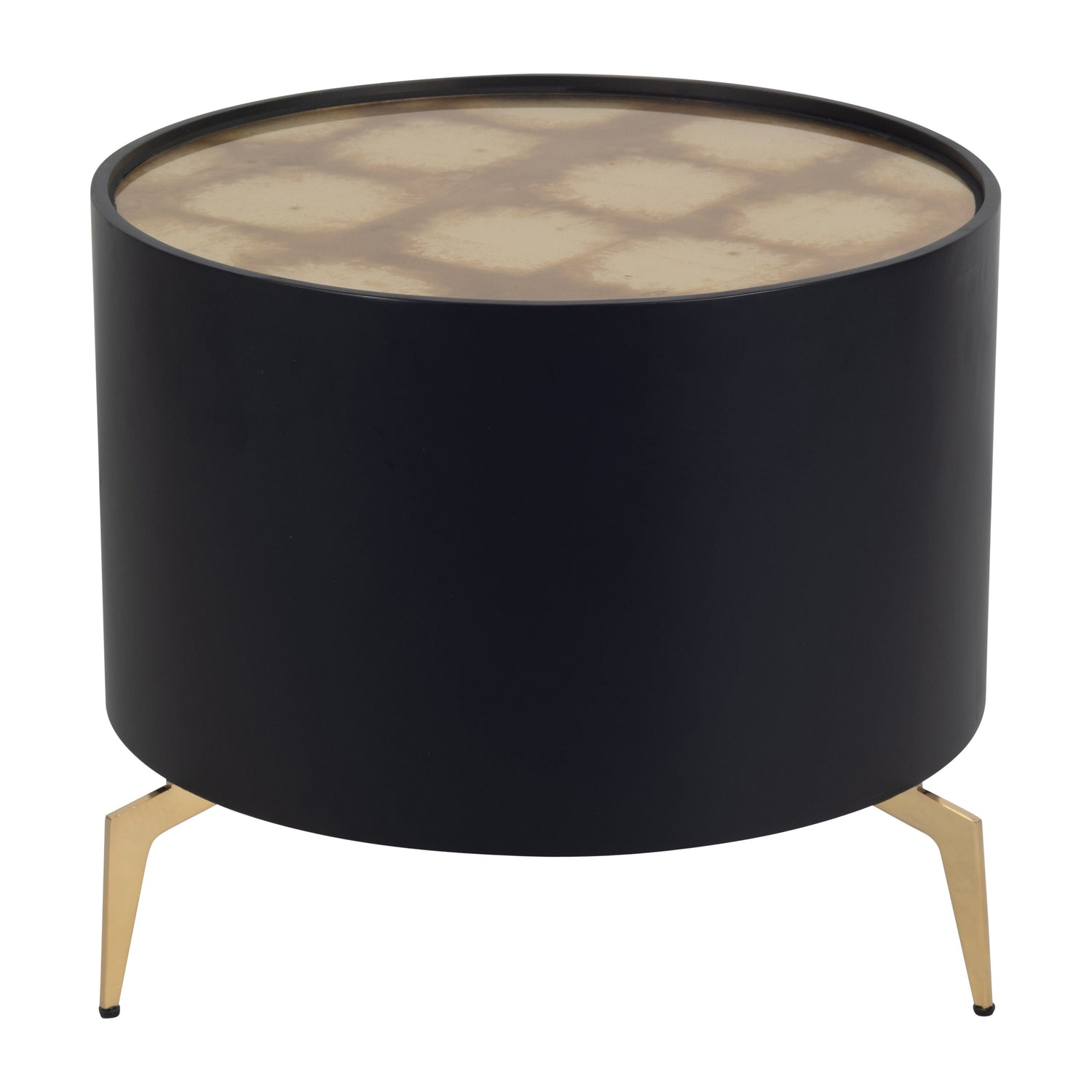 2 Gold Leaf Top Side Table - Black / Gold