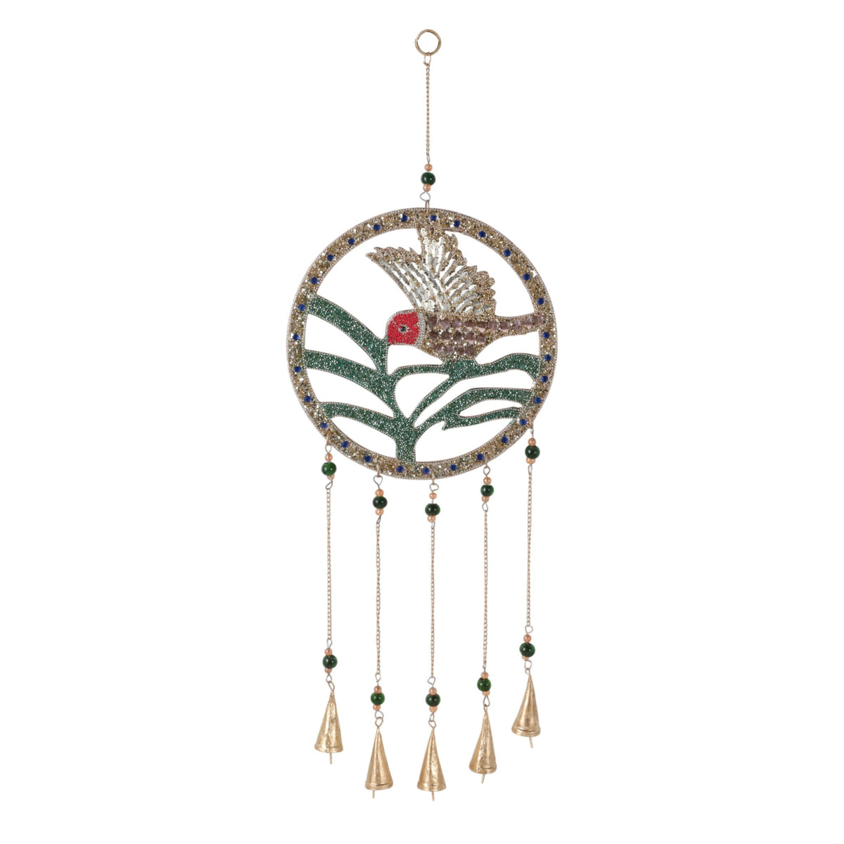 35" x 12" Beaded Mosaic Hummingbird Chime - Multi
