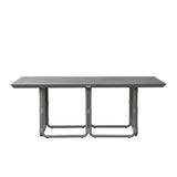 Dorado - 7-Piece Modern Outdoor Dining Set - Off-White / Gray
