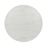 Caspia - 47" Outdoor Round Dining Table - Snowdrift White / Black