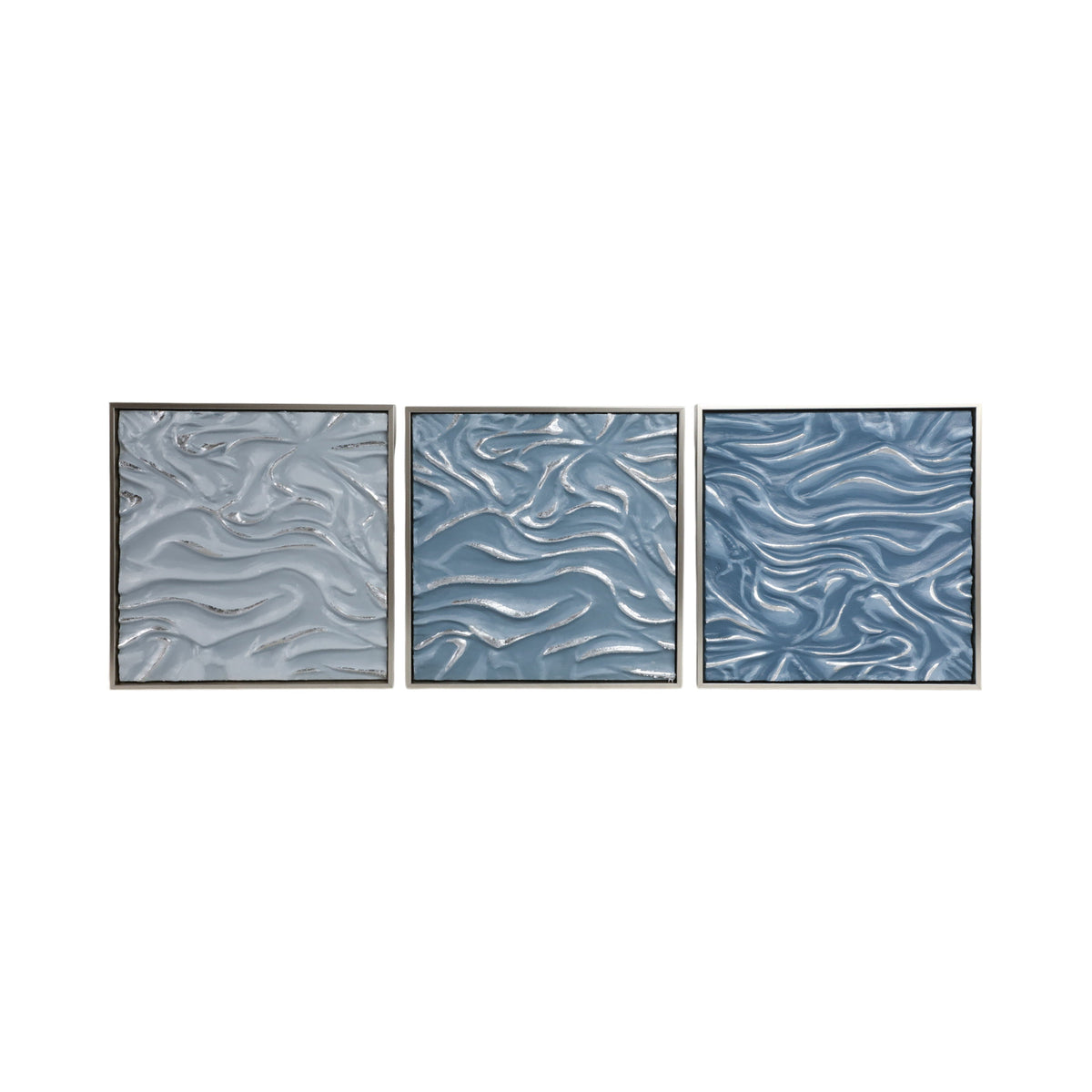 20" Augustine Dimensional Wall Decor (Set of 3) - Blue