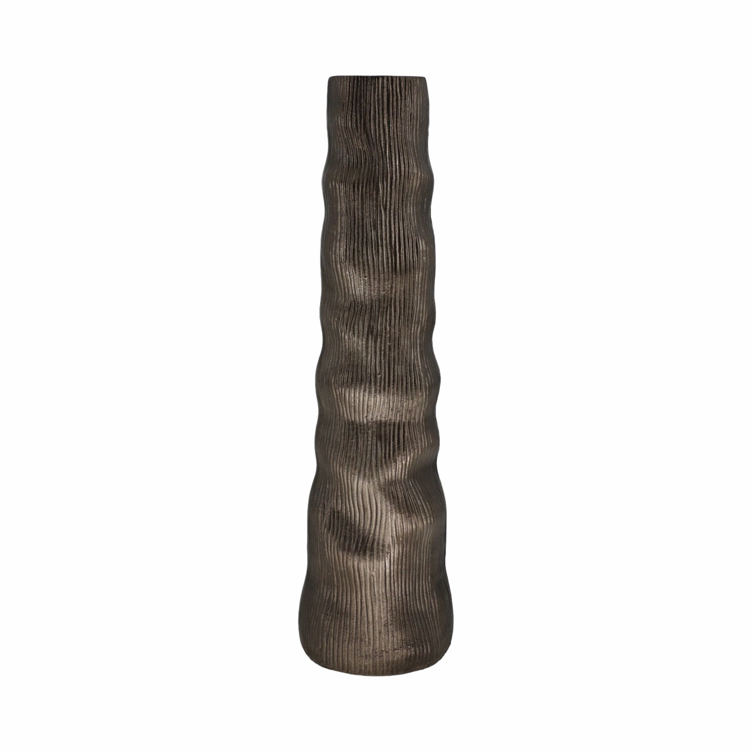 Sitka Large Bronz Metal Vase 27" - Bronze