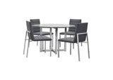 1AE866M Amalfi Metal Back Chair In Cobalt Leather (Set of 2)