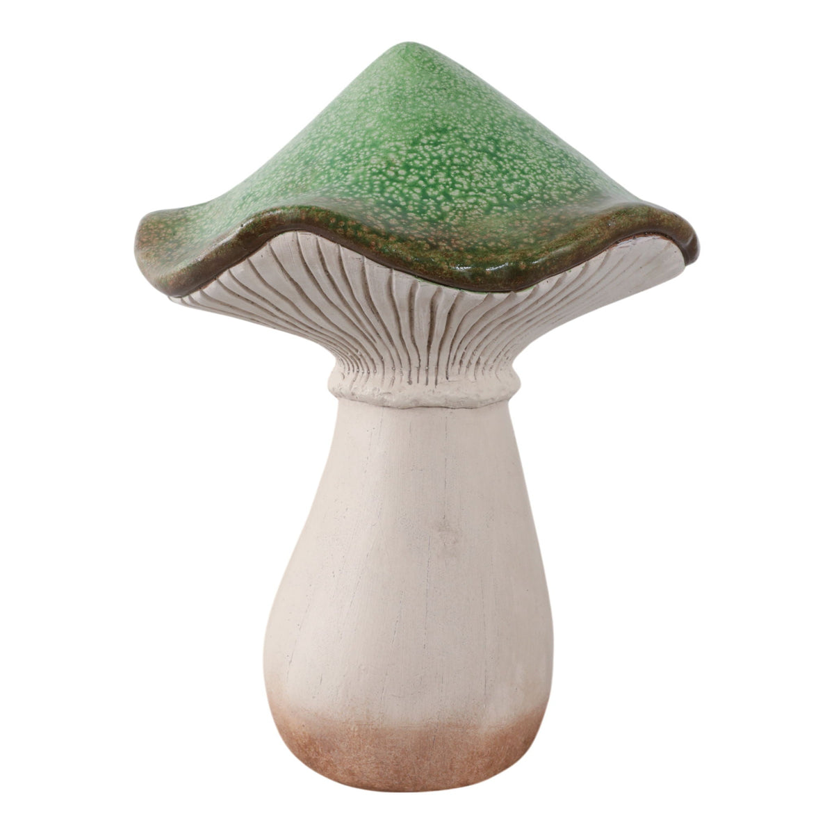 16" x 12" Garden Mushroom - Green / Gray