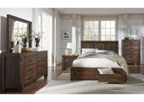 3F4181 Meadow Two Drawer Solid Wood Nightstand In Brick Brown