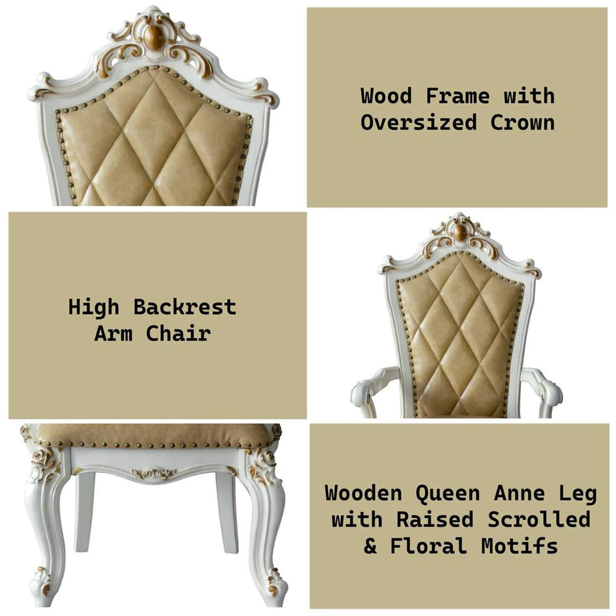 63463 Picardy Arm Chair - Set of 2