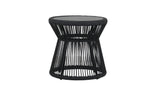 Milano - Table With Round Honed Absolute Granite Insert Top