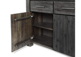3FT373 Meadow Solid Wood Three Drawer Three Door Sideboard In Graphite