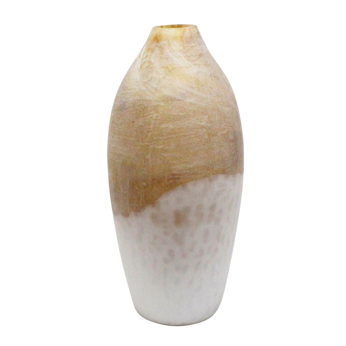 16" Helvig Medium Glass Vase - Tan