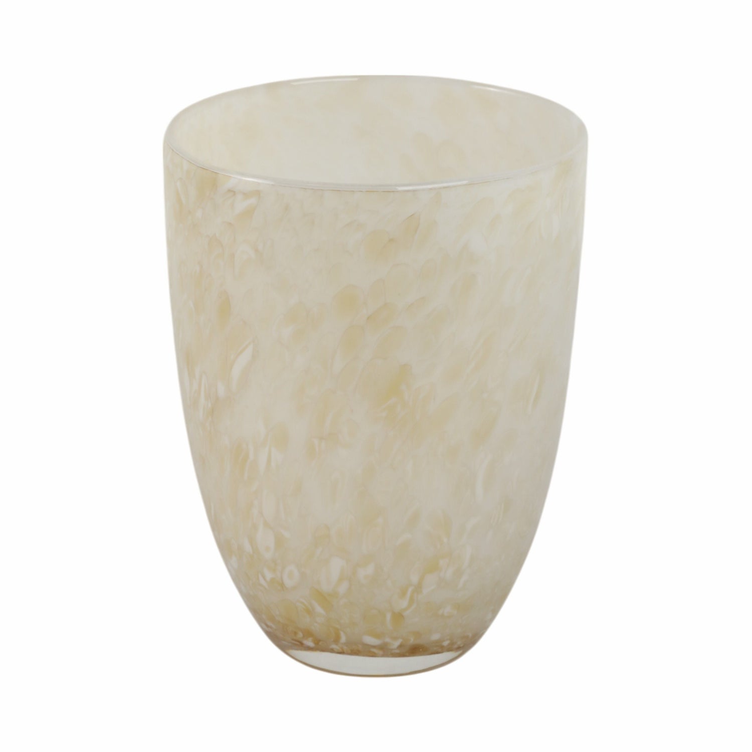 9" Durban Small Glass Vase - Cream